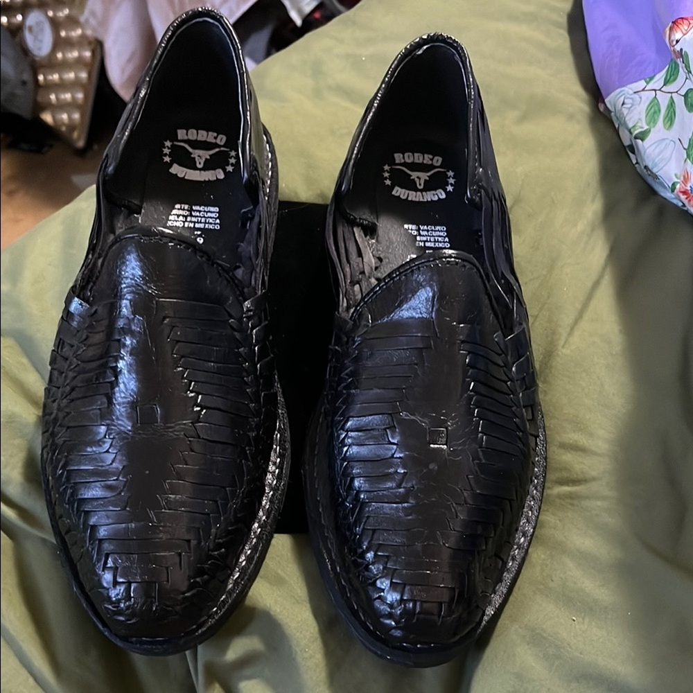 Sophisticated Black Textured Leather Slip-On Loafers